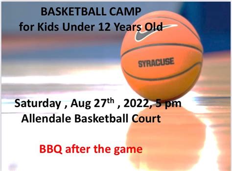 Basketball camp August 27, 2022! - Allendale Community League