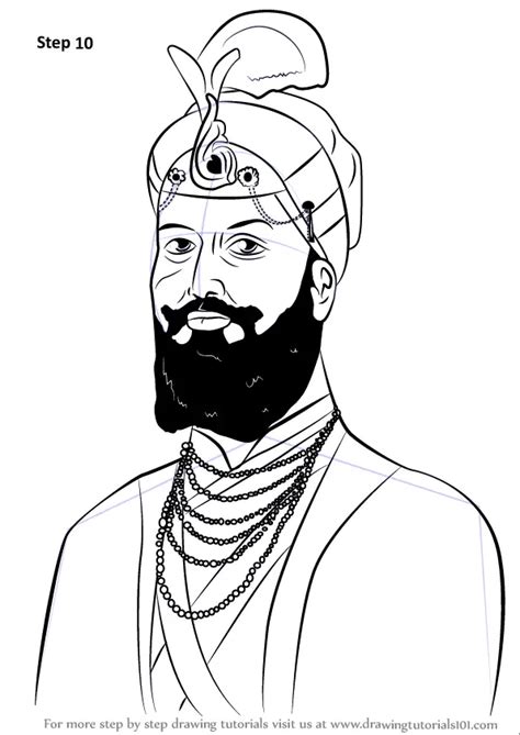 How to Draw Guru Hargobind (Hinduism) Step by Step ...