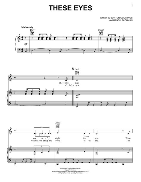 These Eyes | Sheet Music Direct