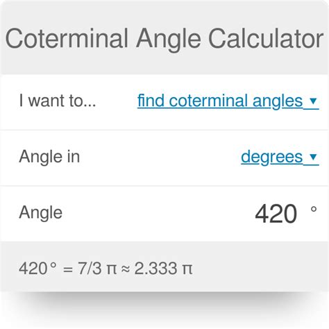 Coterminal angle calculator — everything you need to know about this