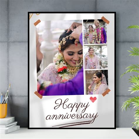 Personalised Anniversary Photo Collage Frame 4 pic - iloveframe.com