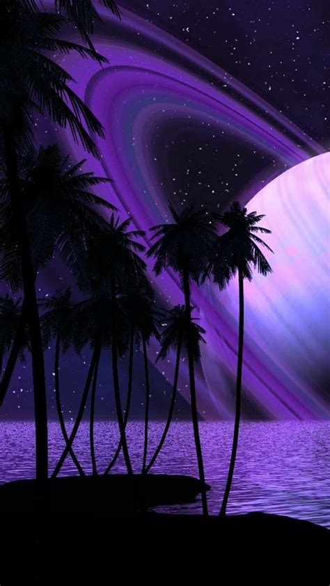 Close up of Saturn on purple background | Starry night wallpaper, Beautiful landscape wallpaper ...