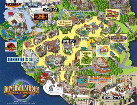 Universal Studios Hollywood - 2006 Park Map