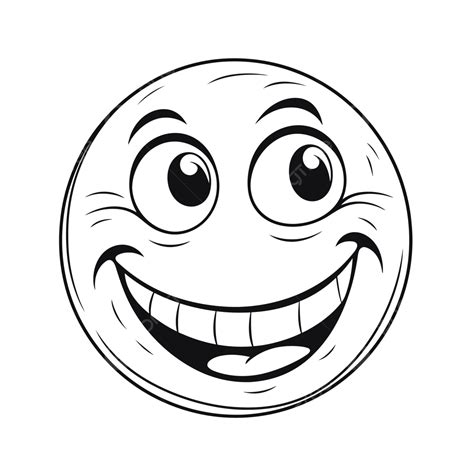 Smiling Faces And Emoticias Smiley Face Coloring Page Outline Sketch ...