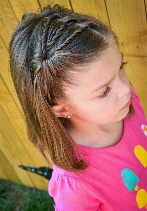 hübsche Kinderfrisur Girls Hairdos, Hairstyles For School, Pretty ...