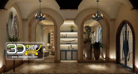 088 Lobby 3d Max Interior Scene - 3dshopfree