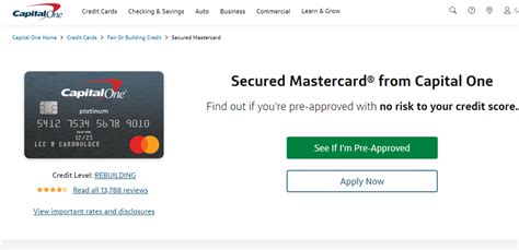 Capital One Secured Credit Card | How to Apply - Customer Care