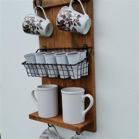 Wall Mounted Coffee Mug Holder Cup Rack K-cup Holder Shelf - Etsy