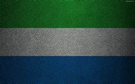 Download wallpapers Flag of Sierra Leone, Africa, 4k, leather texture ...
