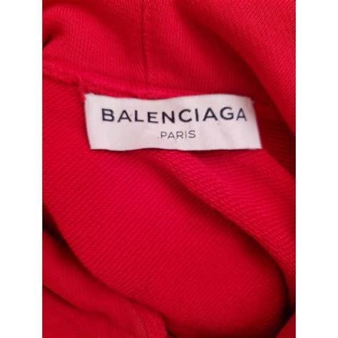 Balenciaga Women's Red Hoodie | Depop