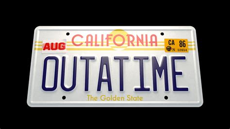 Back to the Future OUTATIME License Plate 3D Model $15 - .unknown .obj .fbx .c4d - Free3D