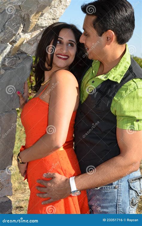 Romantic Couple stock photo. Image of orange, dress, looks - 23351716