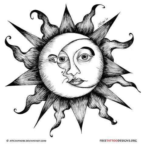 65 Sun Tattoos | Tribal Sun Tattoo Designs | Moon tattoo, Sun tattoo designs, Moon tattoo designs