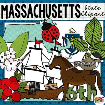 Massachusetts State Clip Art by Keeping Life Creative | TpT