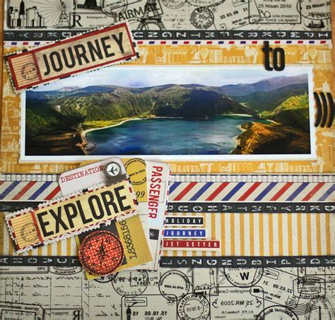 journey to explore - Scrapbook.com | Scrapbooking layouts travel, Vacation scrapbook, Travel ...