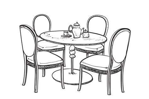 Dinner table. Furniture sketch | Furniture sketch, Table sketch, Chair drawing