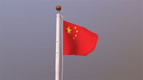 Flag of China (animated) - 3D model by mihais (@m1hais) [7bfd9db] - Sketchfab