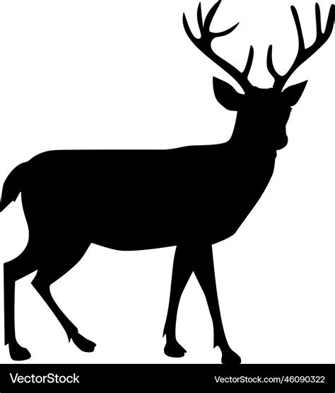 Deer silhouette Royalty Free Vector Image - VectorStock