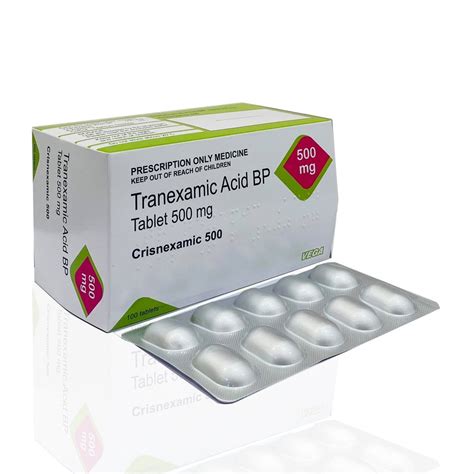 Tranexamic Acid Tablets 500 Mg, Packaging Size: 10x10 Alu Alu ...