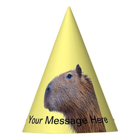 Capybara Party Hat | Zazzle | Party hats, Birthday hat, Capybara