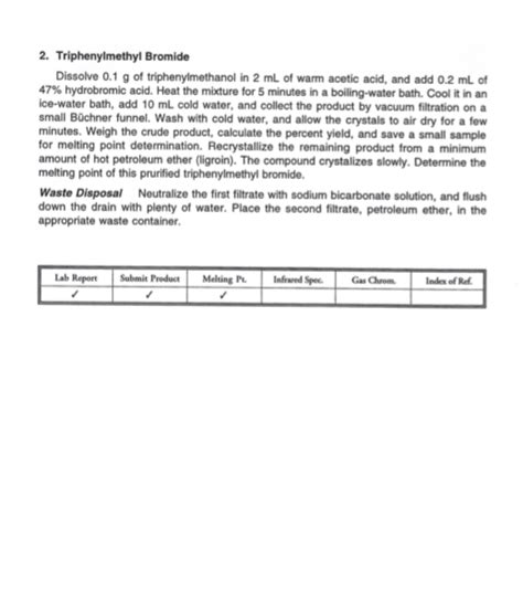 Solved EXPERIMENT 22 REACTIONS OF TRIPHENYLMETHYL | Chegg.com