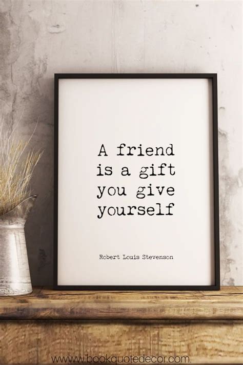 RL Stevenson Friendship Quote Print in Black & White Best | Etsy in ...