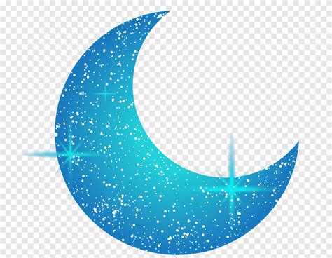 Blue Crescent Moon Clipart