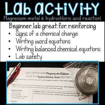 Chemical Reaction Lab: Magnesium + Hydrochloric Acid by Kristen Mulnix