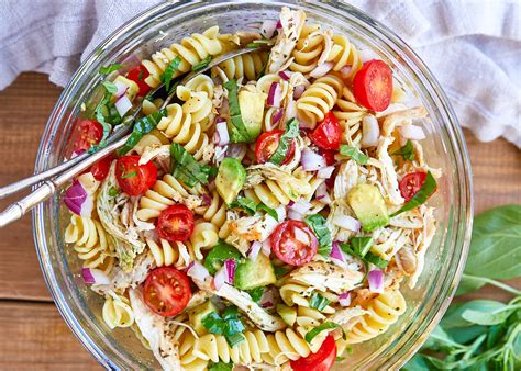 Healthy Chicken Pasta Salad with Avocado – Chicken Pasta Salad Recipe — Eatwell101