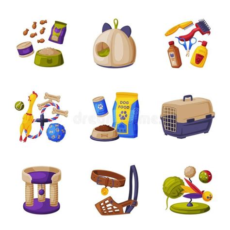 Cats and Dogs Animal Accessories Set - Pet Shop Products, Food, Toys