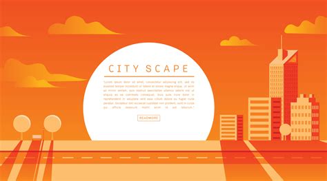 Cityscape Vector Flat illustration. 16889593 Vector Art at Vecteezy