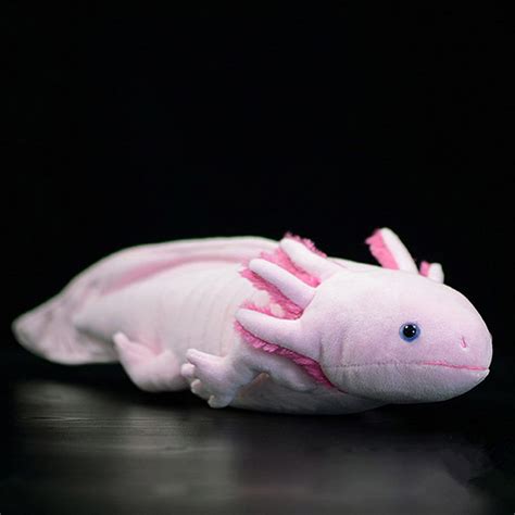 Simulation Axolotl Plush Toy - 20" Soft Realistic Pink Axolotl Fish Lizard Creepy Stuffed ...