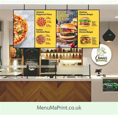 TV Menu | TV Screen Restaurant Menu Design UK | MenuMa Print