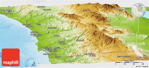 San Diego County Elevation Map - United States Map