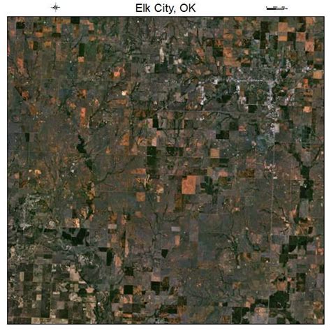 Aerial Photography Map of Elk City, OK Oklahoma