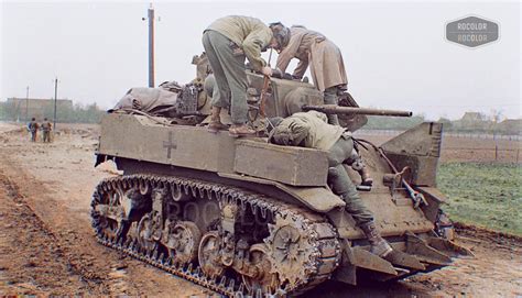 M5 light tank captured and used by German then recaptured by American ...