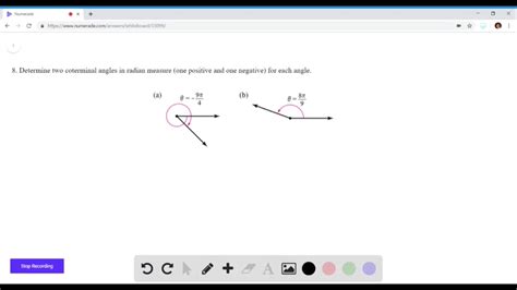 SOLVED:Coterminal Angles in Radians In Exercises 7 and 8 , determine ...