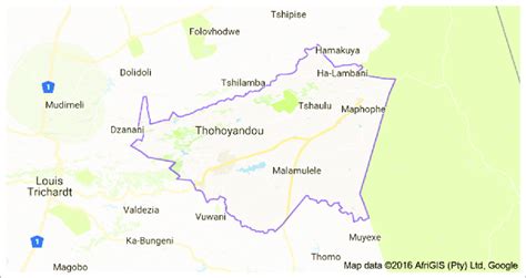 Map of Thulamela Municipality. | Download Scientific Diagram