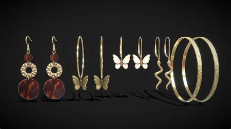 Hoop-earrings 3D models - Sketchfab