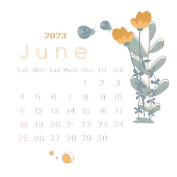 June 2023 Month Calendar Simple, 2023, Month, June PNG and Vector with ...