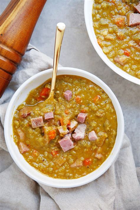 Split Pea Soup with Ham (Perfect for Leftover Ham) - Lexi's Clean Kitchen