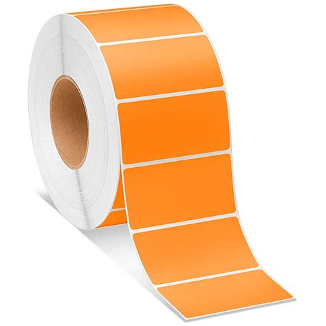 Industrial Thermal TRANSFER Labels - Fluorescent Orange, 4 x 2 - ahuboo