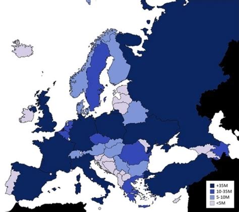 European countries by population (2024) - Learner trip