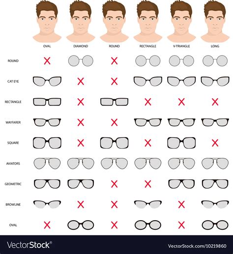 Man sunglasses shapes 5 Royalty Free Vector Image