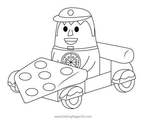 Unlockable Pizza Guy Coloring Page for Kids - Free Higglytown Heroes ...