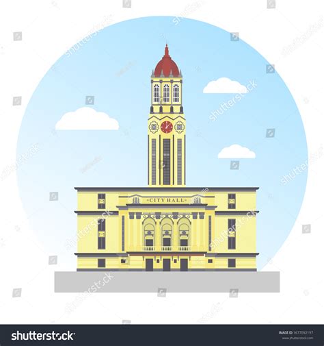 Manila City Hall Building Philippines Stock Illustration 1677092197 ...