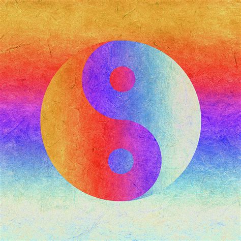 Colorful Funky Yin and Yang Symbol Digital Art by Western Exposure - Pixels