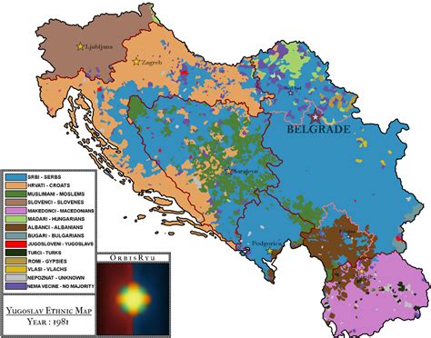 Yugoslavia : Ethnic Map 1981 by OrbisRyu on DeviantArt