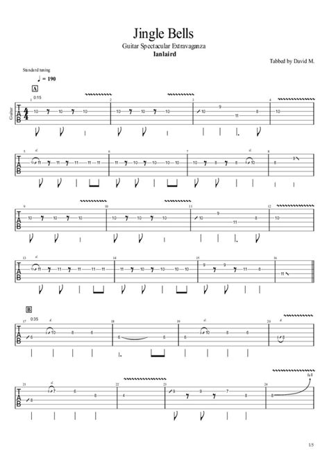 Jingle Bells Guitar Spectacular Extravaganza Tab - ianlaird