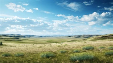 Steppe Grasslands Nature Background | Premium AI-generated image